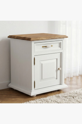 Noční stolek Provence KOM 115 borovice bílo-hnědý